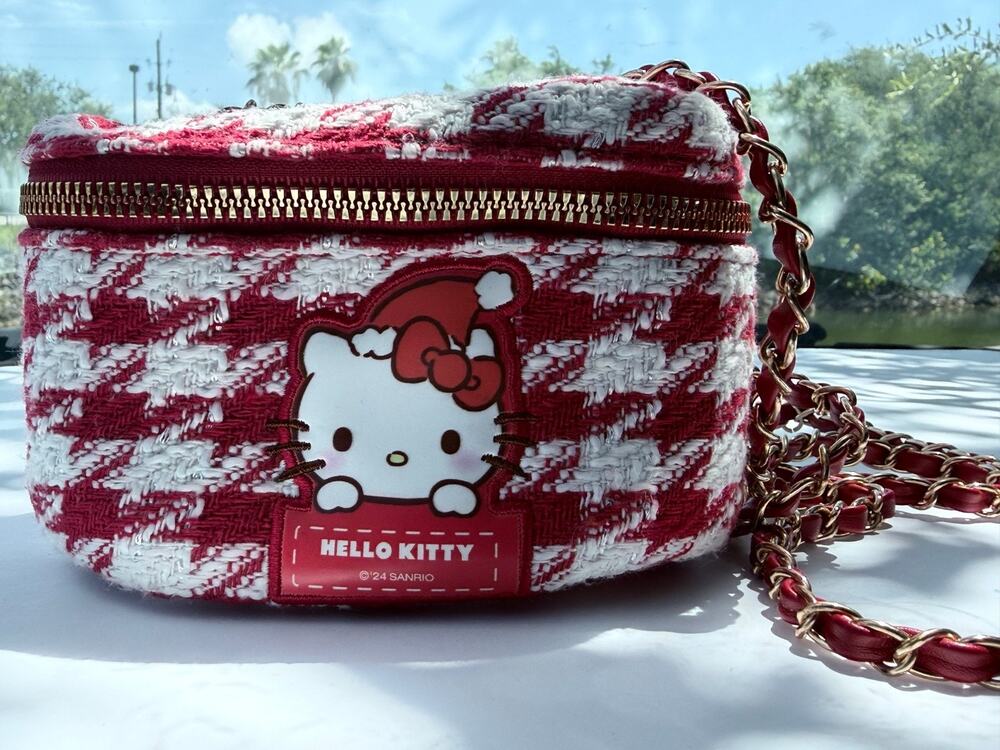 Official MINISO x SANRIO Hello Kitty houndstooth red & white Crossbody Bag